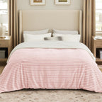 Verenza Pink Sherpa Throw Blanket for Couch