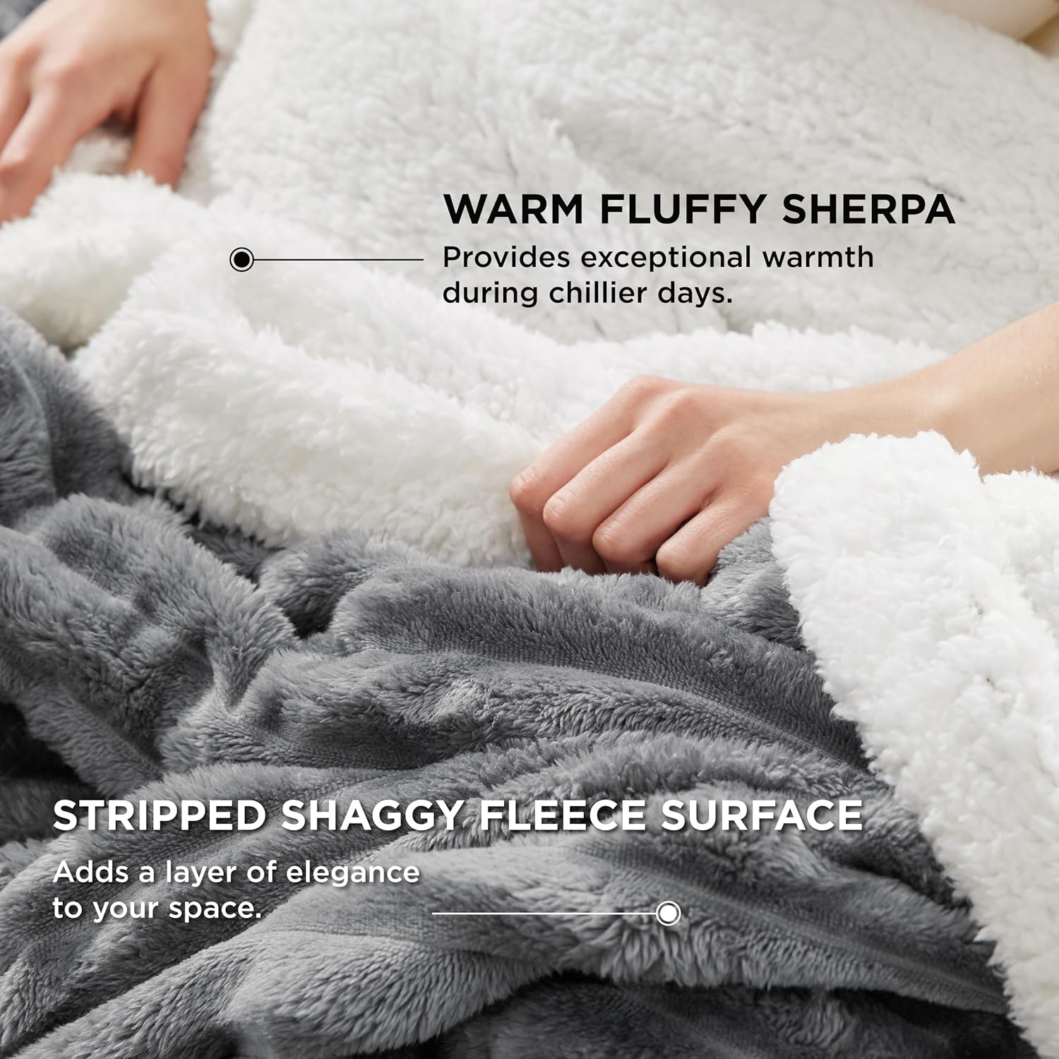 Decorative dark grey throw blanket modern room