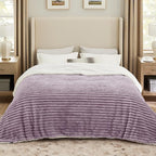 Giftable purple cozy sherpa throw
